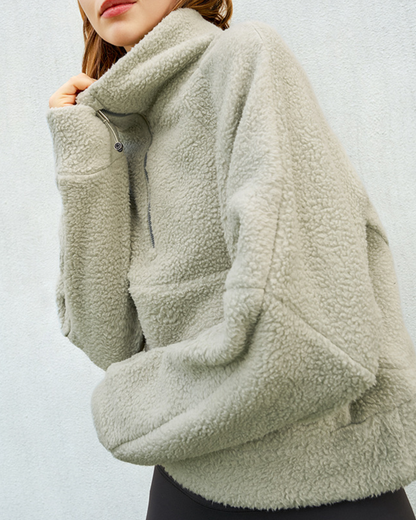 ハーフジップハイネックボアプルオーバー 3937