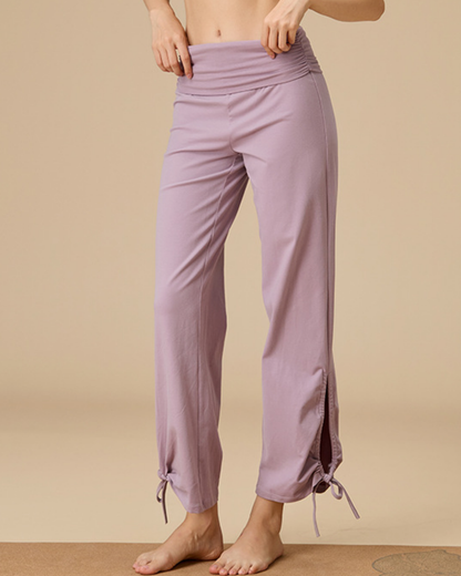 ニュアンスカラー裾ドロスト2wayリラックスパンツ 3915