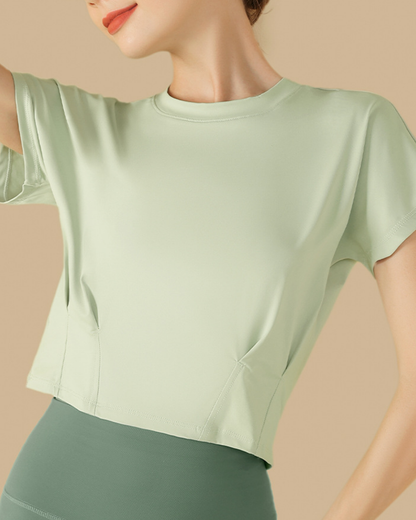 ウエストタッククロップドカットソー 3011