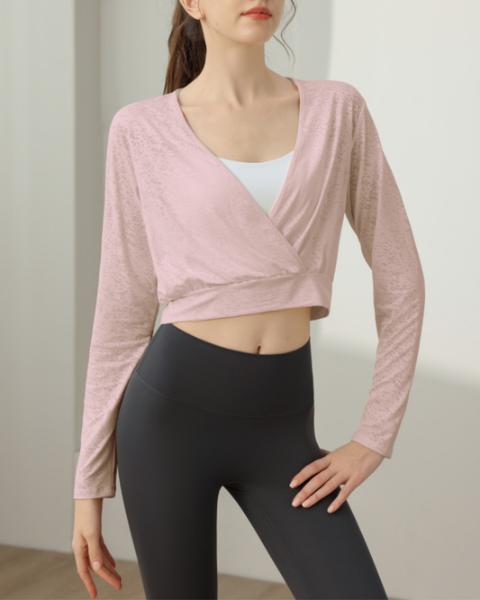 ミラージュカシュクールヨガロングトップ 3850