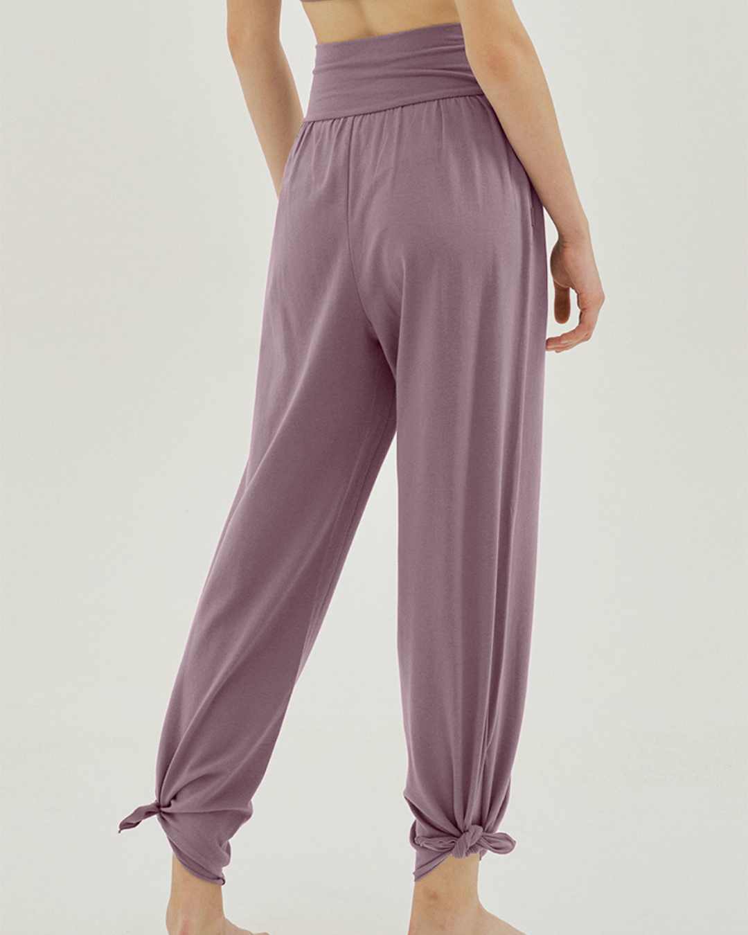 Beautiful waist fit slit hem yoga pants 2143