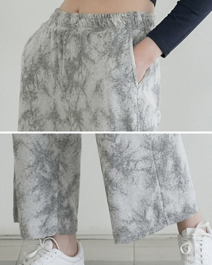 アースカラータイダイワイドパンツ 3191