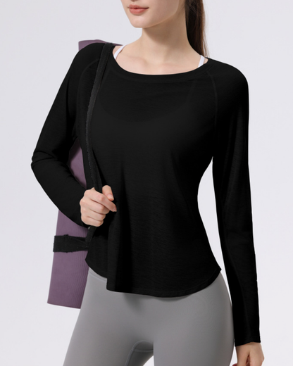 エコルスクルーネックシアーカットソー 3955