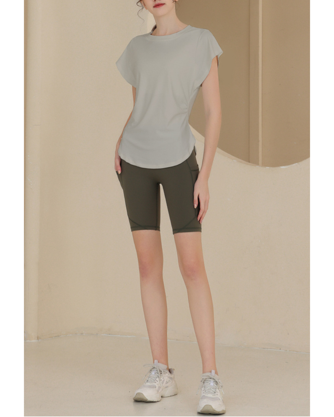 Waist squeeze French sleeve T 2517
