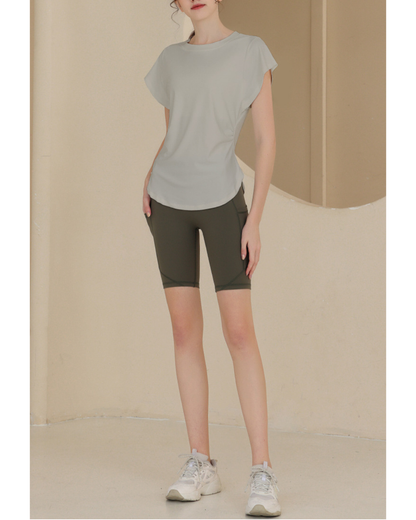 Waist squeeze French sleeve T 2517