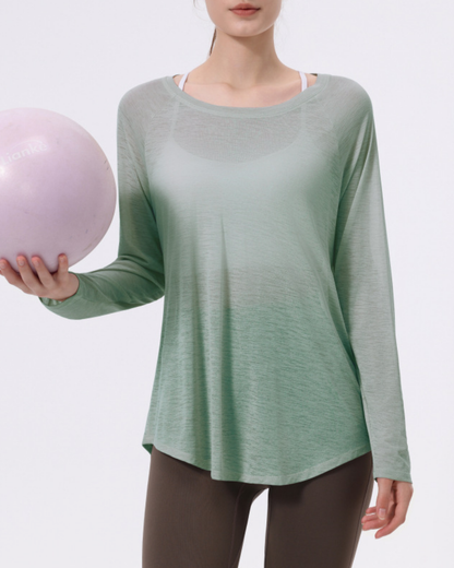 バックシャンエアリーシアーカットソー 3954