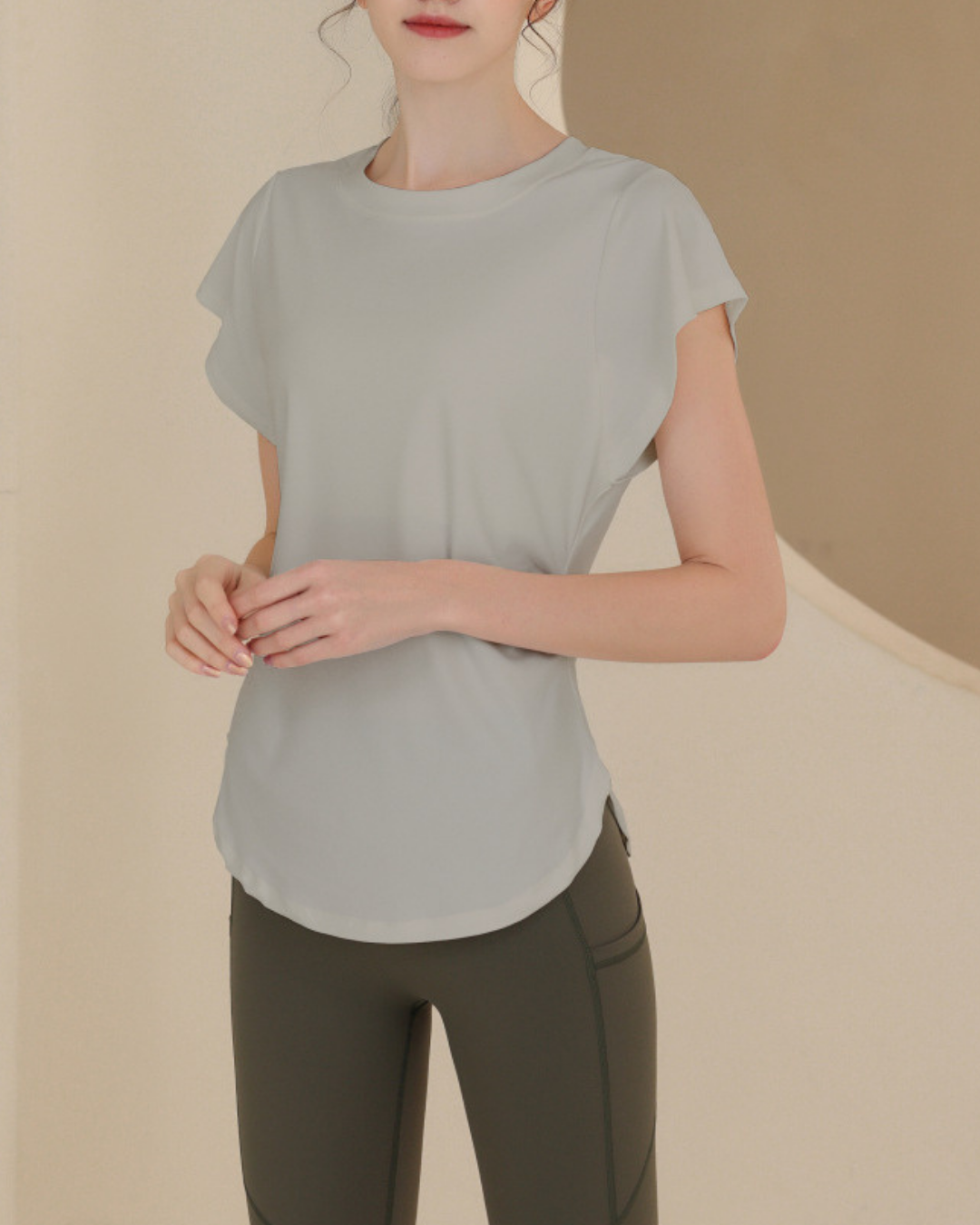 Waist squeeze French sleeve T 2517