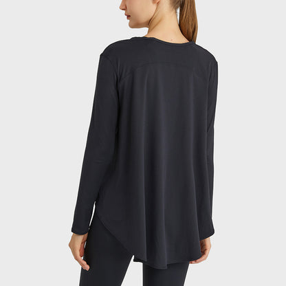 Drape flare V neck cut and sew 2995