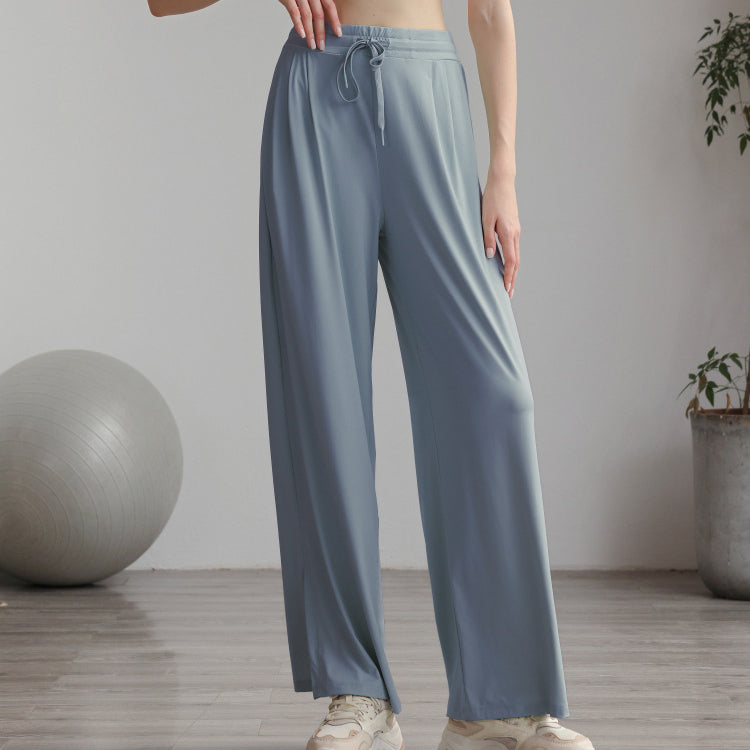 UV cut slit drape wide pants 3083