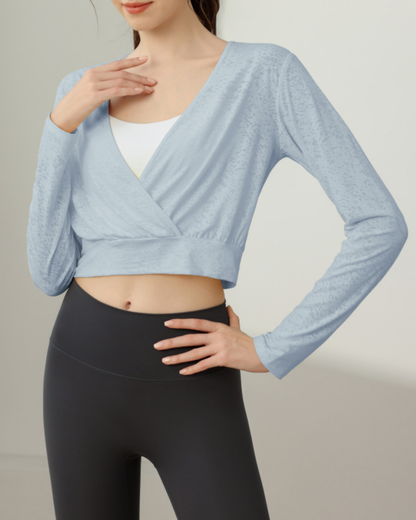 ミラージュカシュクールヨガロングトップ 3850