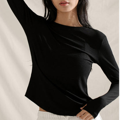 Boat neck rib knit cut and sew 2980