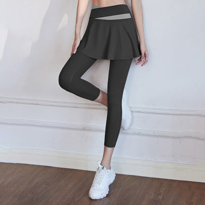 Cross waist A-line skirt leggings 2837