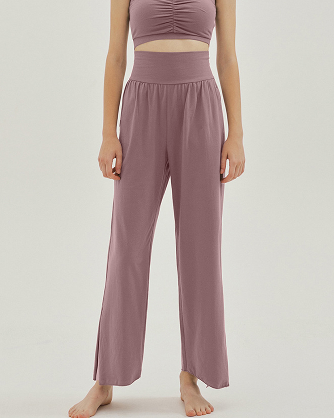 美くびれフィットスリットヘムヨガパンツ 2143