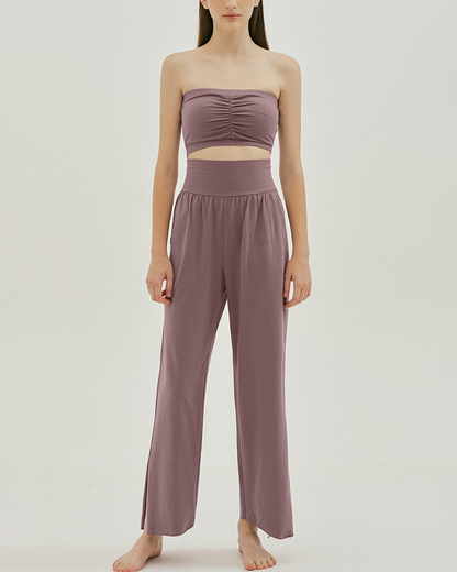 美くびれフィットスリットヘムヨガパンツ 2143