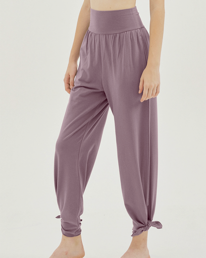 Beautiful waist fit slit hem yoga pants 2143