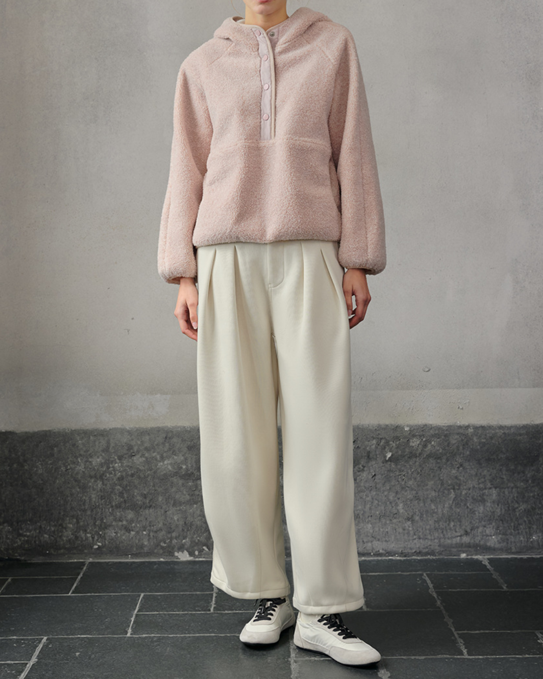 くすみハーフボタンボアヨガジャケット 3942