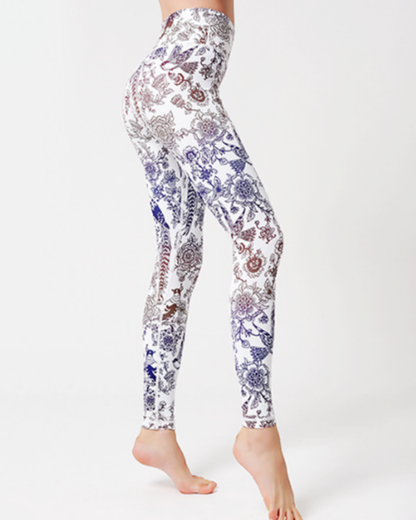 シルバーモノトーンヨガレギンス 2112