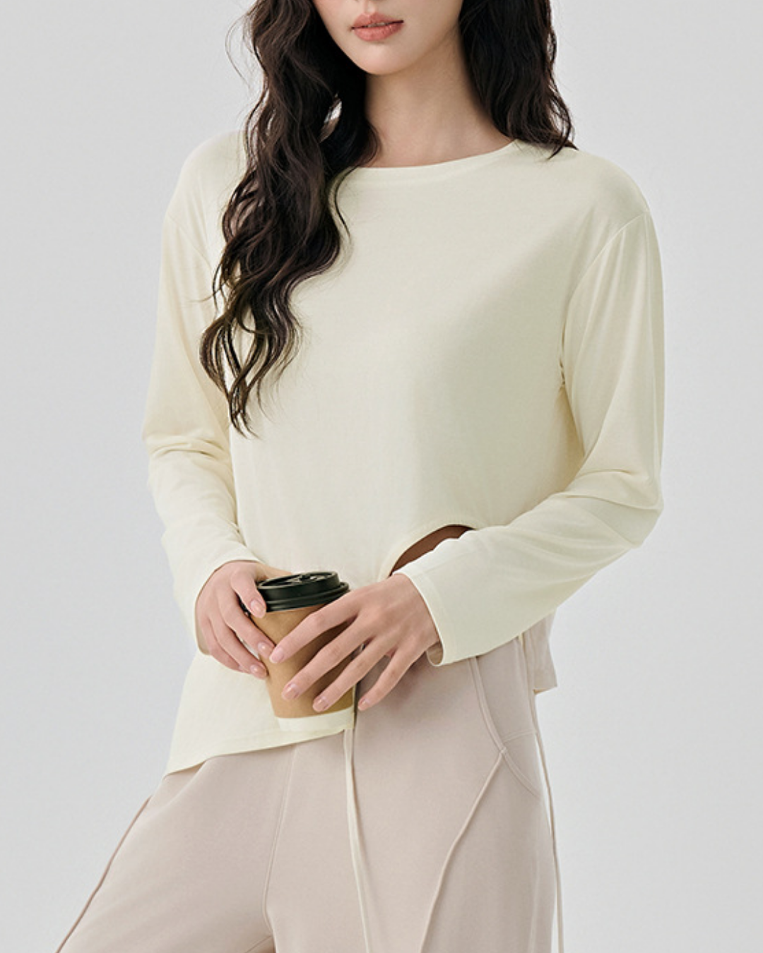 アシンメトリーサイドドロストロングトップ 3735
