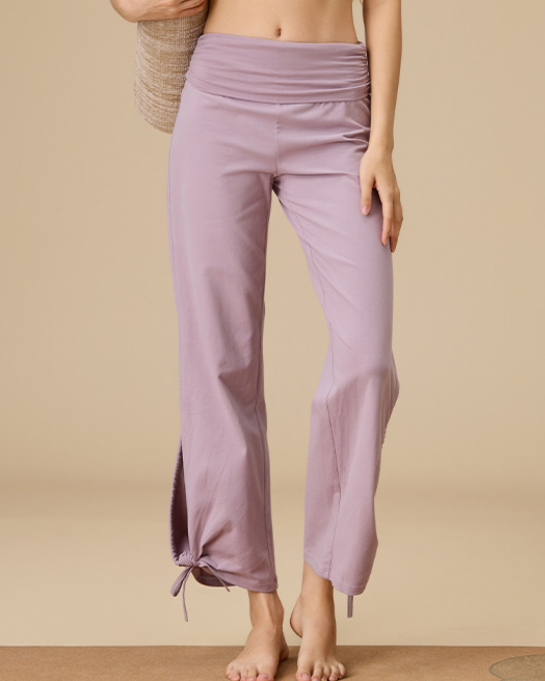 ニュアンスカラー裾ドロスト2wayリラックスパンツ 3915