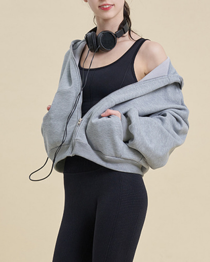 オーバーサイズウォームアップジップフーディー 3926