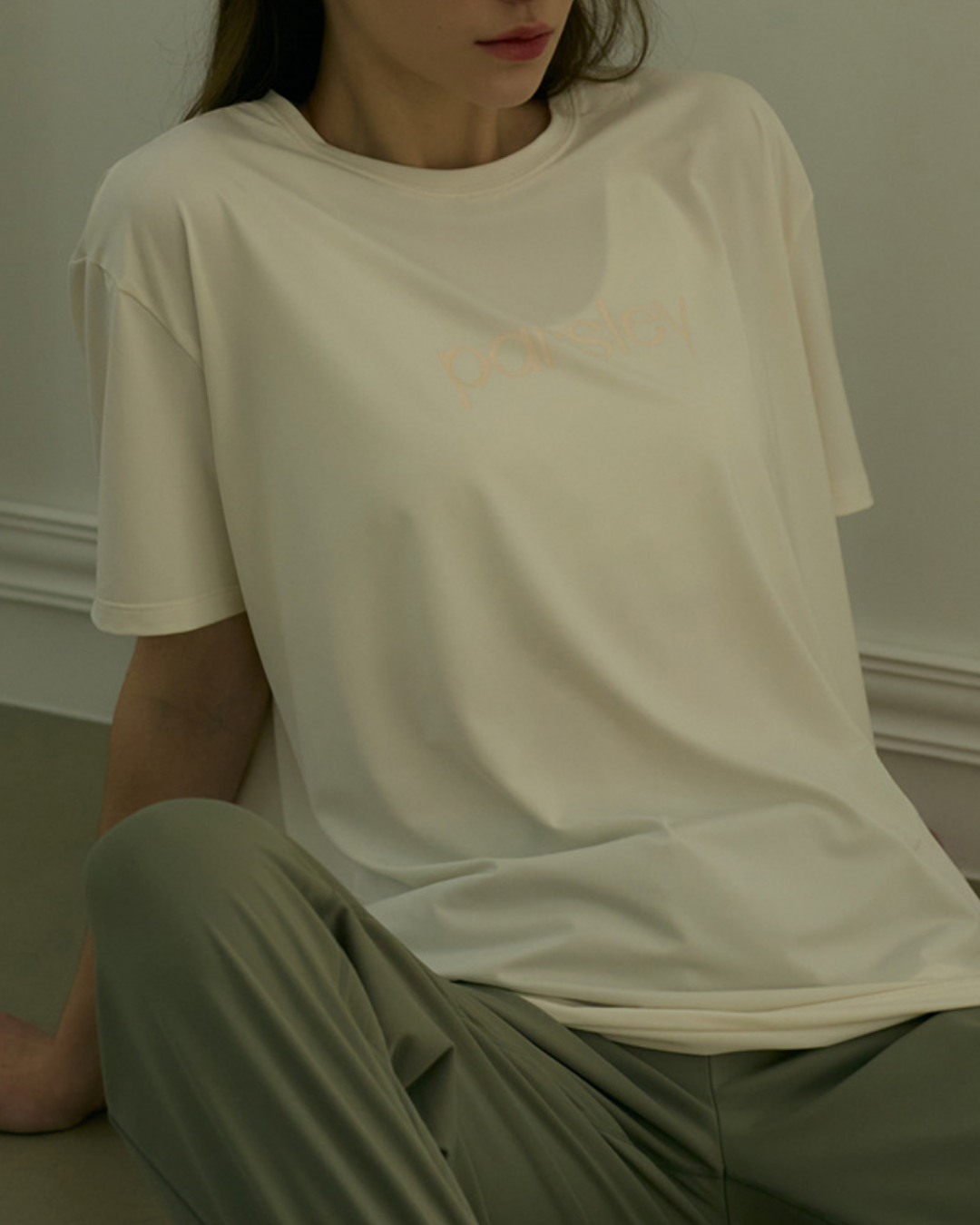 エリーヌルーズフィットハーフスリーブカットソー 3835