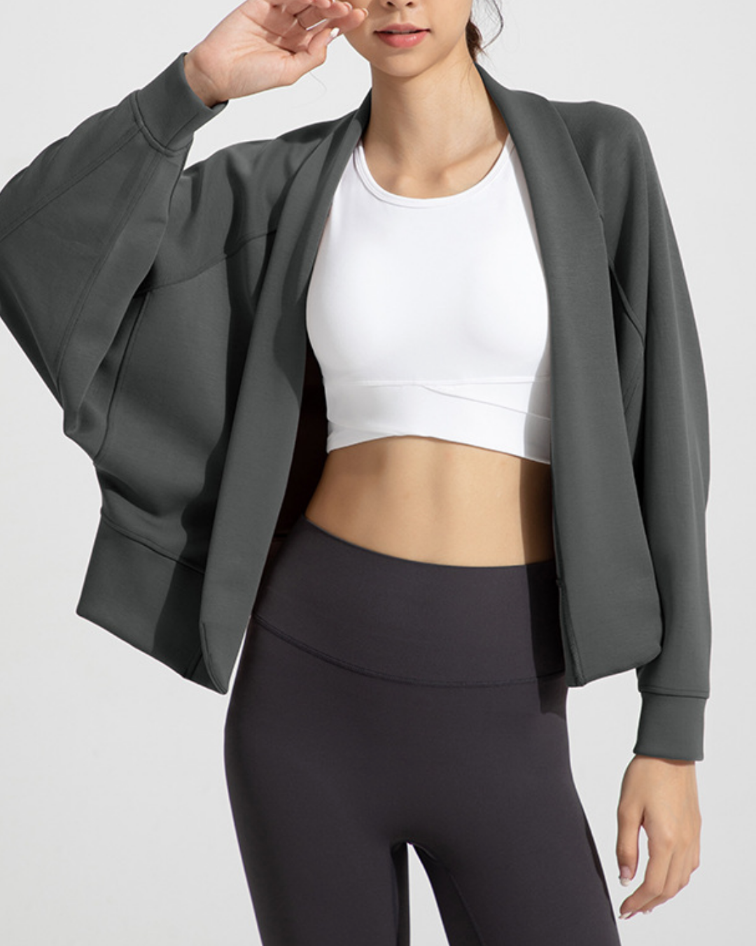 スムースタッチドルマンスリーブショールカーディガン 3934