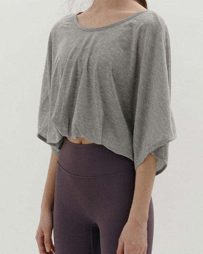 ハーフシアールーズスリーブヨガブラウス 2551