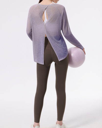 バックシャンエアリーシアーカットソー 3954