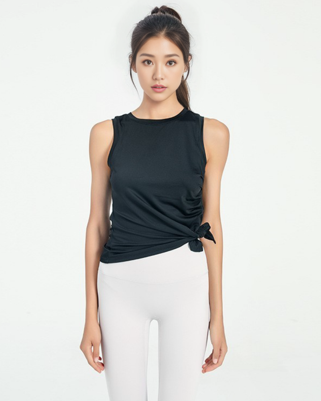 Side pleated long tank 2642