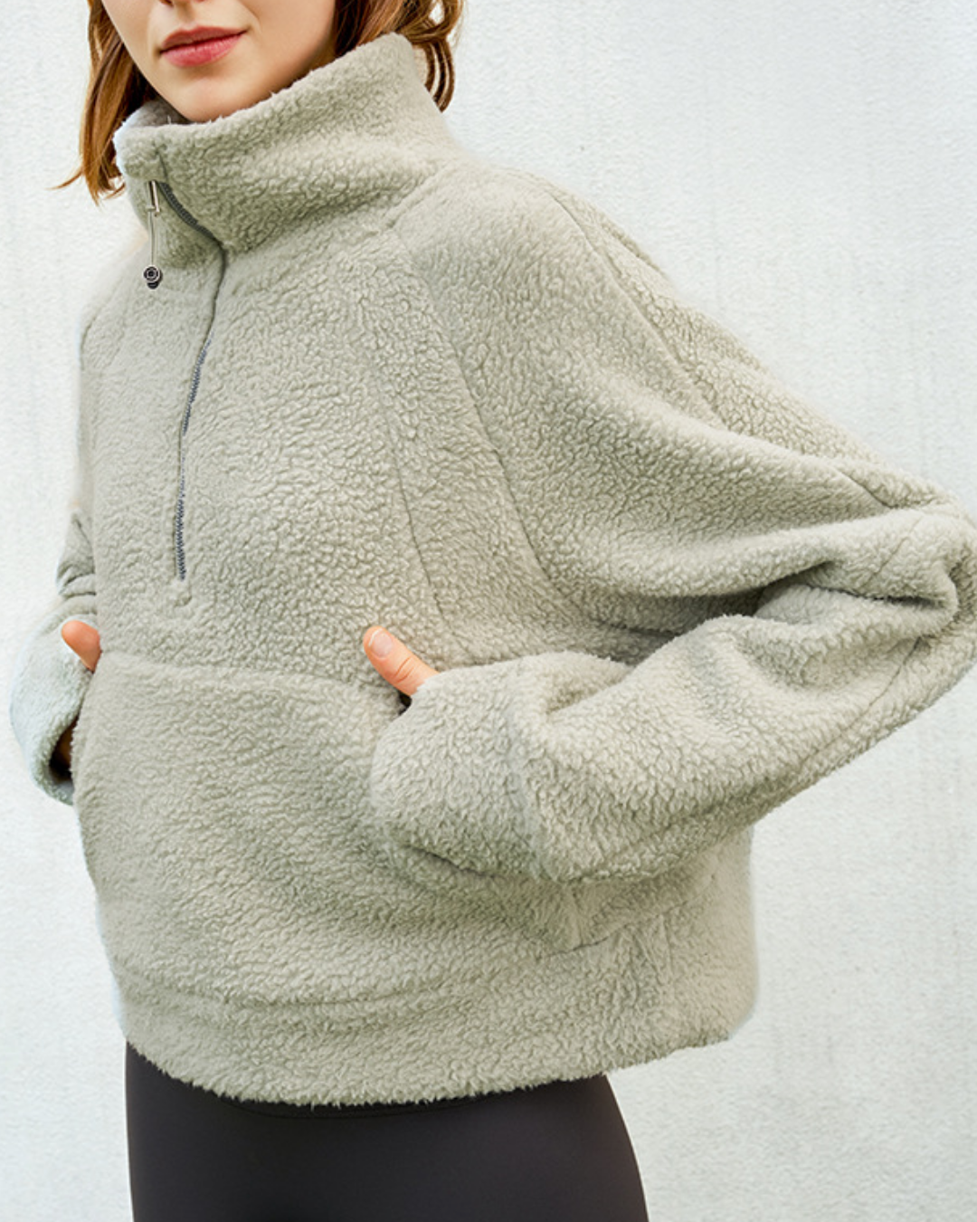 ハーフジップハイネックボアプルオーバー 3937