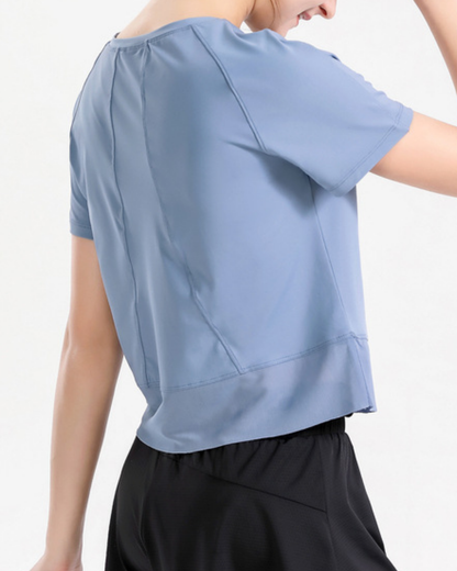 Cropped tulle T-shirt 2733