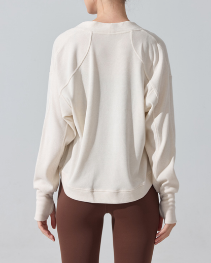 ノーカラーラウンドカットカーディガン 3917