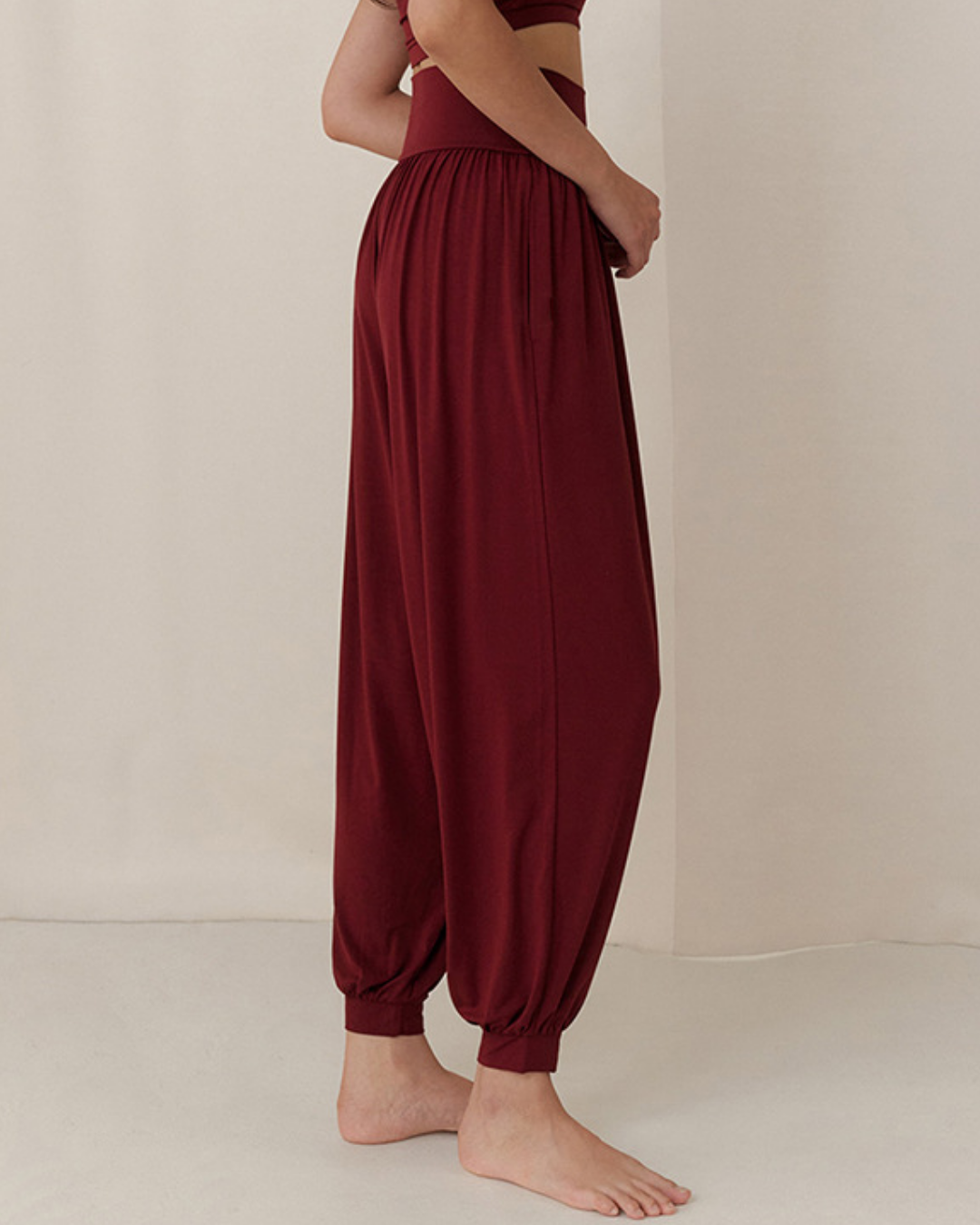 ニュアンスカラーリラックスアラジンパンツ 3966