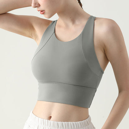 Natural color U neck yoga bra top 2943