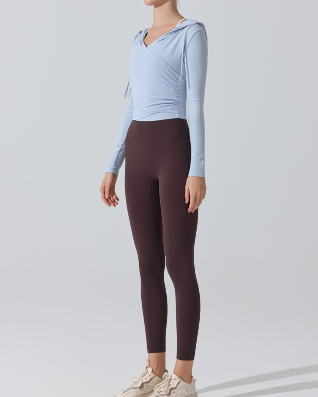 サイドギャザーカシュクールフーディー 3948