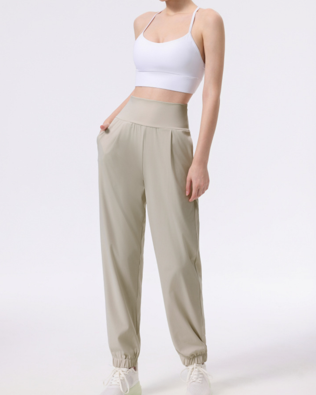 ニュアンスカラーギャザーアンクルヨガパンツ 3944