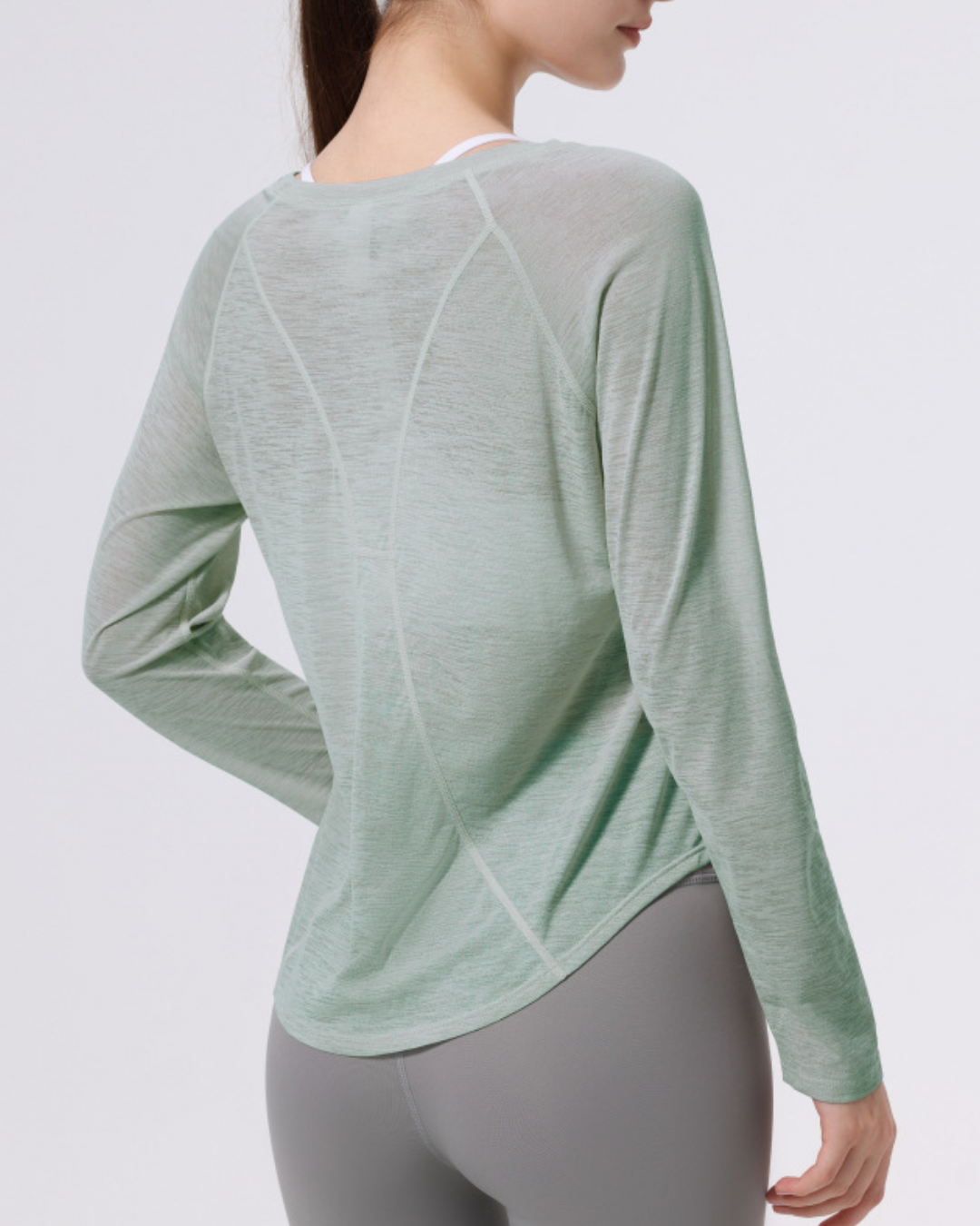 エコルスクルーネックシアーカットソー 3955