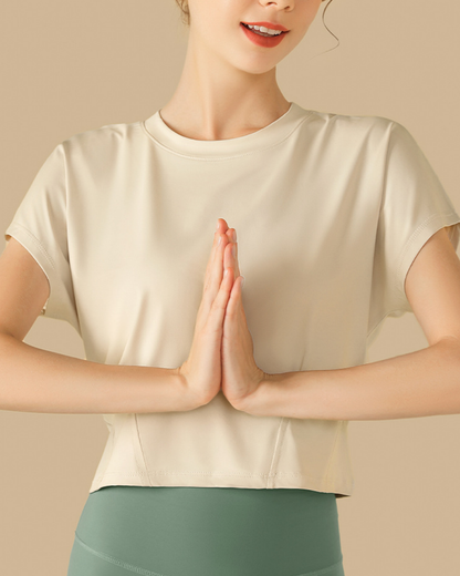 ウエストタッククロップドカットソー 3011