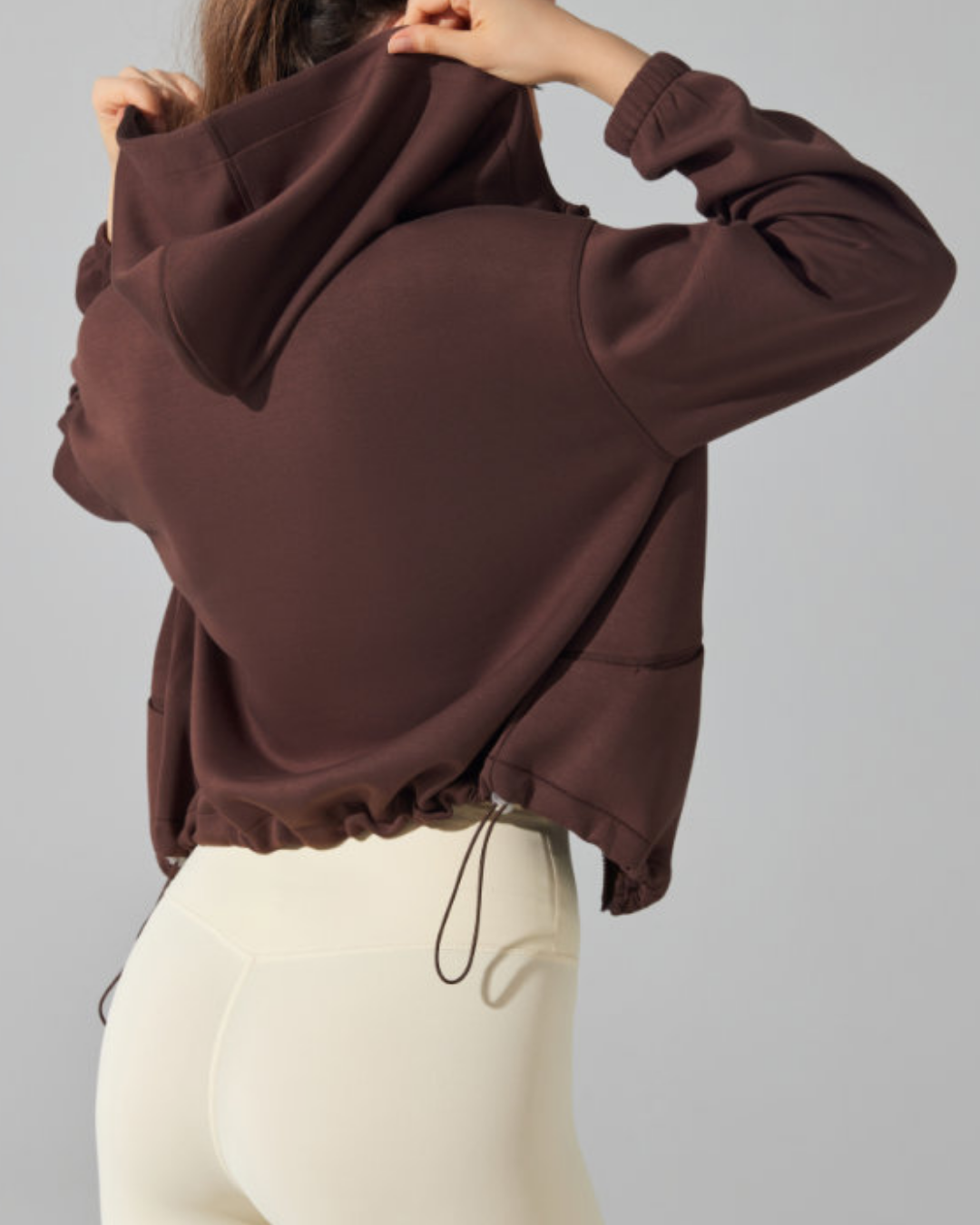 ウエストドロストストレッチジップフーディー 3918