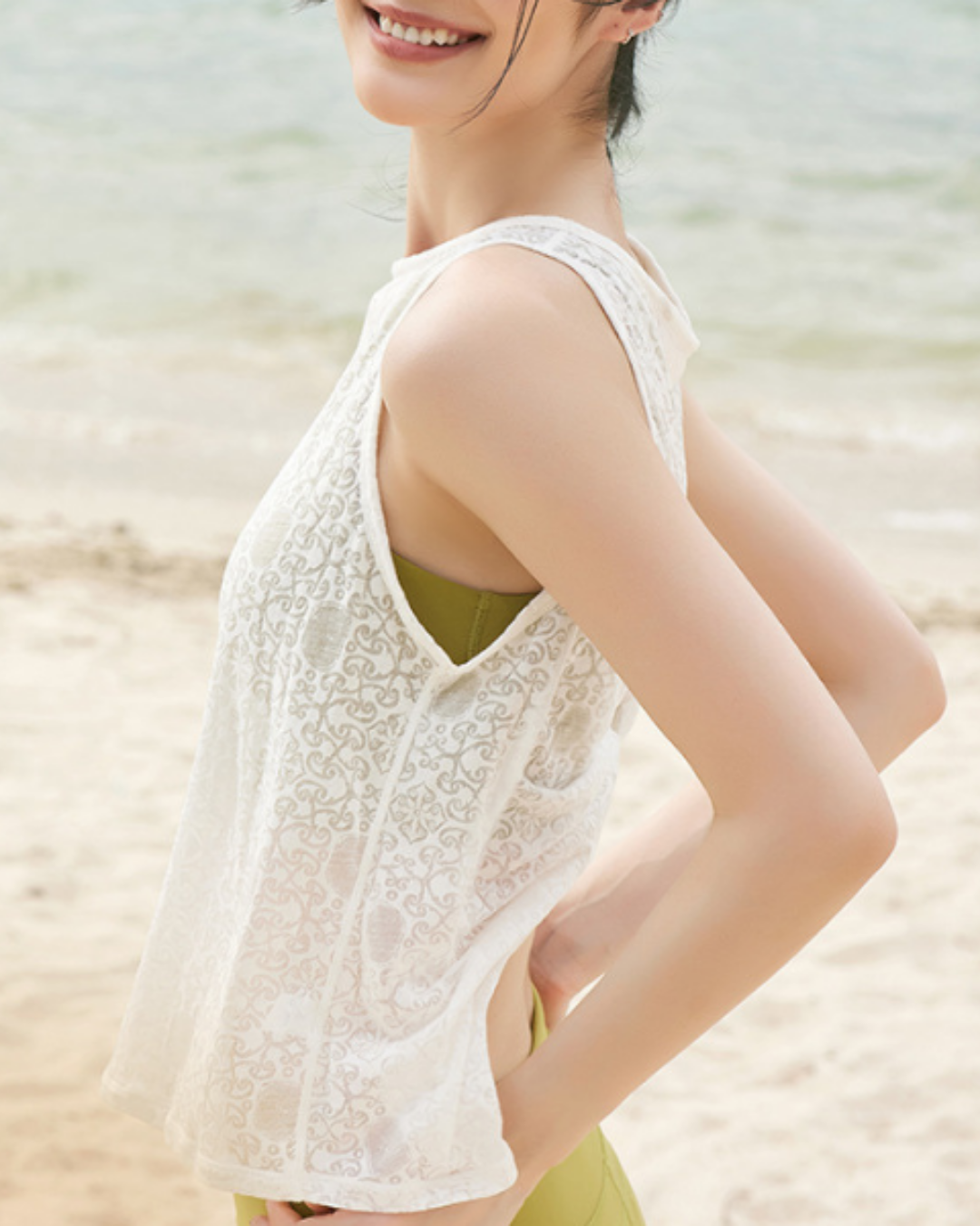 Botanical jacquard craft tank 2570