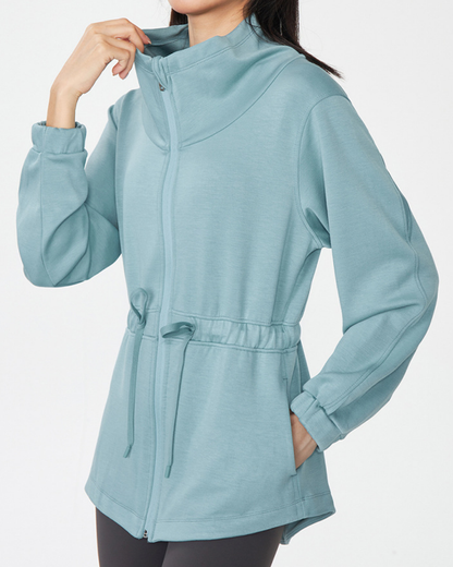 ウエストドロストハイネックジャケット 3929