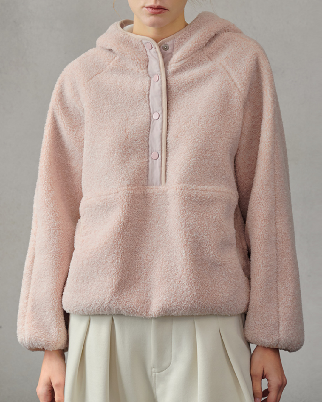 くすみハーフボタンボアヨガジャケット 3942