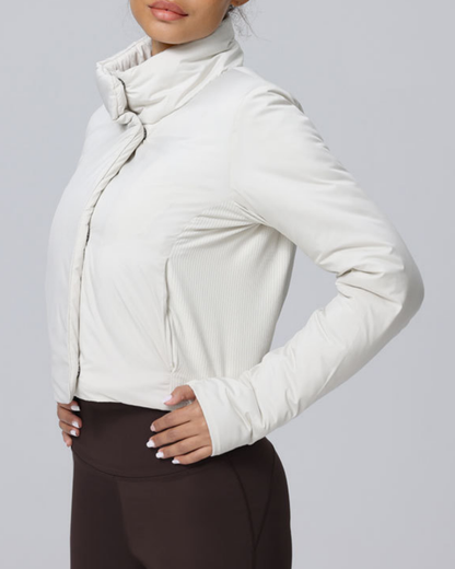 スタンドカラーサイドリブパデットジャケット 3932