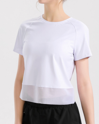 Cropped tulle T-shirt 2733