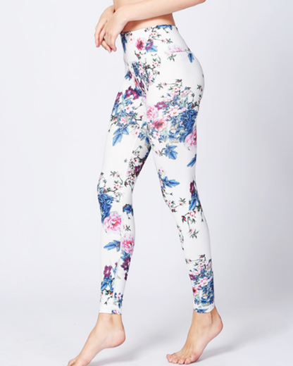 ローズホワイトヨガレギンス 2111