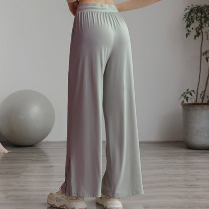 UV cut slit drape wide pants 3083