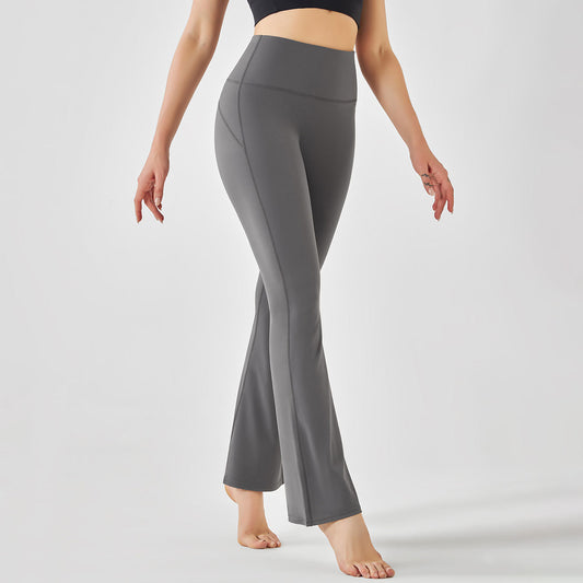 Basic color hip-up yoga flare leggings 2952
