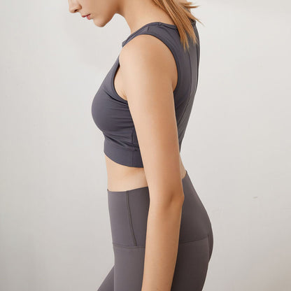 Median mesh yoga tank 2743