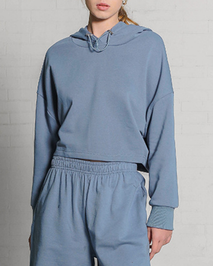 ストレッチリラックスクロップドフーディ 3952