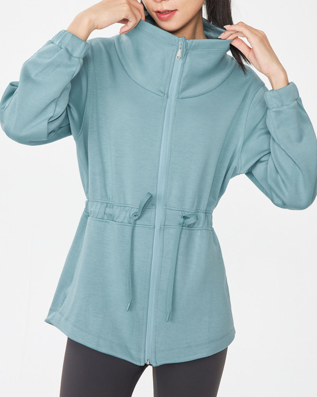 ウエストドロストハイネックジャケット 3929